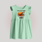 Crispy Juicy Chicken Baby Frock - MINT GREEN - 0 - 3 Months Old (Chest 17")