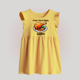 Crispy Juicy Chicken Baby Frock - PASTEL YELLOW - 0 - 3 Months Old (Chest 17")