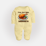 Crispy Juicy Chicken Full body suit - PASTEL YELLOW - New Born (Chest 7.5")