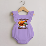 Crispy Juicy Chicken Romper Frock - LILAC - 0 - 3 Months Old (Chest 19")