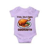 Crispy Juicy Chicken Baby Romper - LILAC - New Born (Chest 14")