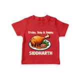 Crispy Juicy Chicken Tshirt - RED - 0-5 Months Old (Chest 17")