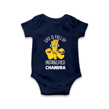 Pasta Lover Baby Romper - NAVY BLUE - New Born (Chest 14")