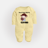Donut Mess With Me Full body suit - PASTEL YELLOW - New Born (Chest 7.5")