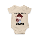 Donut Mess With Me Baby Romper - IVORY - New Born (Chest 14")