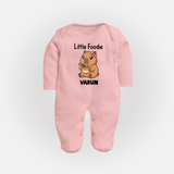 Little Foodie Full body suit - BABY PINK - New Born (Chest 7.5")