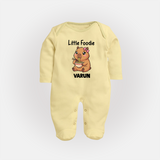 Little Foodie Full body suit - PASTEL YELLOW - New Born (Chest 7.5")