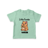 Little Foodie Tshirt - MINT GREEN - 0-5 Months Old (Chest 17")