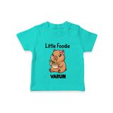 Little Foodie Tshirt - TEAL - 0-5 Months Old (Chest 17")