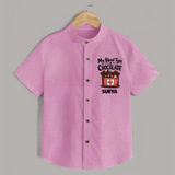 My Blood Type Is Chocolate Shirt - BABY PINK - 0 - 6 Months Old (Chest 23")