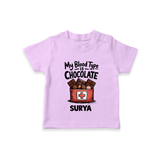 My Blood Type Is Chocolate Tshirt - LILAC - 0-5 Months Old (Chest 17")