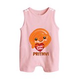Jalebi Baby Delight Button Romper - BABY PINK - New Born (Chest 18")