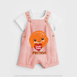 Jalebi Baby Delight Dungaree - PEACH - 0 - 5 Months Old (Chest 18")