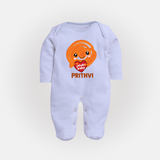 Jalebi Baby Delight Full body suit - BABY BLUE - New Born (Chest 7.5")