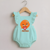 Jalebi Baby Delight Romper Frock - MINT GREEN - 0 - 3 Months Old (Chest 19")