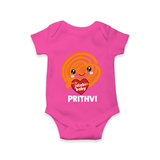 Jalebi Baby Delight Baby Romper - HOT PINK - New Born (Chest 14")