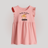 Noodle Lover Baby Frock - BABY PINK - 0 - 3 Months Old (Chest 17")