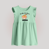 Noodle Lover Baby Frock - MINT GREEN - 0 - 3 Months Old (Chest 17")
