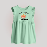 Noodle Lover Baby Frock - MINT GREEN - 0 - 3 Months Old (Chest 17")