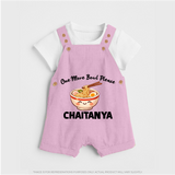 Noodle Lover Dungaree - BABY PINK - 0 - 5 Months Old (Chest 18")