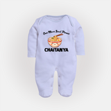 Noodle Lover Full body suit - BABY BLUE - New Born (Chest 7.5")