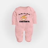 Noodle Lover Full body suit - BABY PINK - New Born (Chest 7.5")