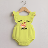 Noodle Lover Romper Frock - PASTEL YELLOW - 0 - 3 Months Old (Chest 19")