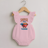 Souper Hero Romper Frock - BABY PINK - 0 - 3 Months Old (Chest 19")