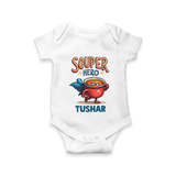 Souper Hero Baby Romper - WHITE - New Born (Chest 14")