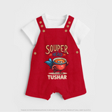 Souper Hero Dungaree - RED - 0 - 5 Months Old (Chest 18")