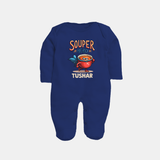 Souper Hero Full body suit - NAVY BLUE - New Born (Chest 7.5")