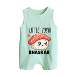 Little Sushi Lover Button Romper - MINT GREEN - New Born (Chest 18")