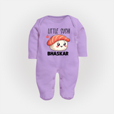 Little Sushi Lover Full body suit - LILAC - New Born (Chest 7.5")