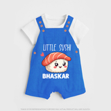 Little Sushi Lover Dungaree - COBALT BLUE - 0 - 5 Months Old (Chest 18")