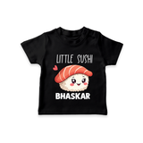 Little Sushi Lover Tshirt - BLACK - 0-5 Months Old (Chest 17")