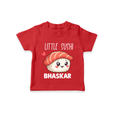 Little Sushi Lover Tshirt - RED - 0-5 Months Old (Chest 17")