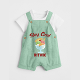 Stay Cool Ice Cream Dungaree - MINT GREEN - 0 - 5 Months Old (Chest 18")