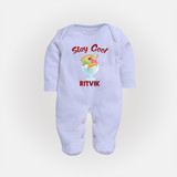 Stay Cool Ice Cream Full body suit - BABY BLUE - New Born (Chest 7.5")