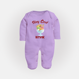 Stay Cool Ice Cream Full body suit - LILAC - New Born (Chest 7.5")