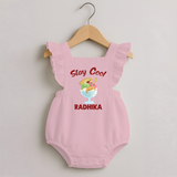 Stay Cool Ice Cream Romper Frock - BABY PINK - 0 - 3 Months Old (Chest 19")