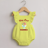 Stay Cool Ice Cream Romper Frock - PASTEL YELLOW - 0 - 3 Months Old (Chest 19")