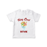Stay Cool Ice Cream Tshirt - WHITE - 0-5 Months Old (Chest 17")