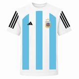 Argentina Football Team Inspired Kids T-Shirt – Sky Blue & White Stripe Fan Jersey