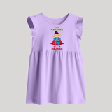 Super Ganesha Baby Frock | Personalized Baby Frock for Ganesha Celebration - LILAC - 0 - 3 Months Old (Chest 17")