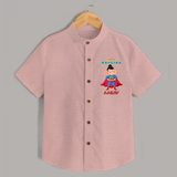 Super Ganesha Shirt | Personalized Baby Shirt for Ganesha Celebration - PEACH - 0 - 6 Months Old (Chest 23")