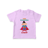 Super Ganesha T-Shirt | Personalized Baby T-Shirt for Ganesha Celebration - LILAC - 0-5 Months Old (Chest 17")