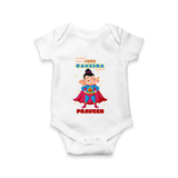 No Fear When Super Ganesha Is Here Romper | Custom Baby Romper for Ganesha Festival - WHITE - New Born (Chest 14")