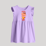 Ganesha My Dancing Companion Baby Frock | Custom Baby Frock for Ganesha Devotees - LILAC - 0 - 3 Months Old (Chest 17")