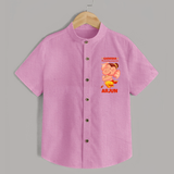 Ganesha My Dancing Companion Shirt | Custom Baby Shirt for Ganesha Devotees - BABY PINK - 0 - 6 Months Old (Chest 23")