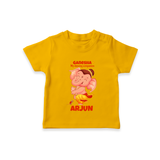 Ganesha My Dancing Companion T-Shirt | Custom Baby T-Shirt for Ganesha Devotees - CHROME YELLOW - 0-5 Months Old (Chest 17")